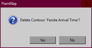 Confirm Delelete Contour dialog box.