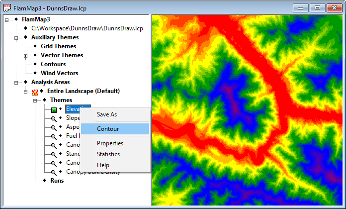 Project window showing shortcut menu for tree item.