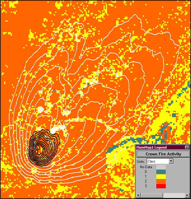 Arrival time contours for both the Finney and Scott/Reinhardt calculation methods.