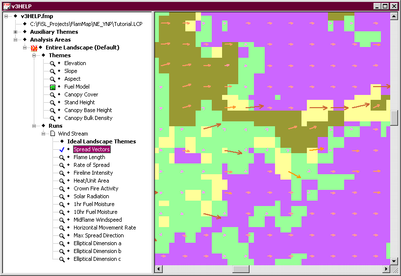 Project window showing Spread Vectors