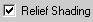 Relief shading check box on shader bar