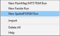 Shortcut menu with new run options