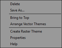 Vector shortcut menu