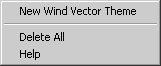 Shortcut menu for Wind Vector tree item