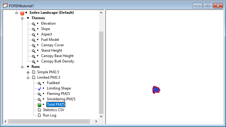 Project window showing Total PM25 theme