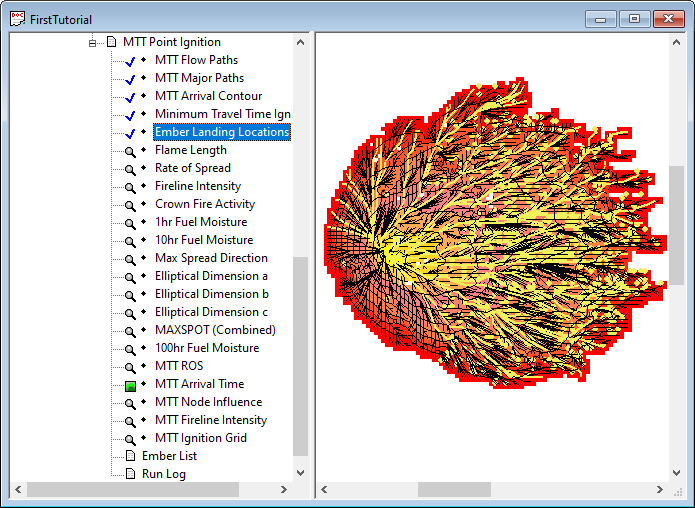 Project window showing arrival time grid.