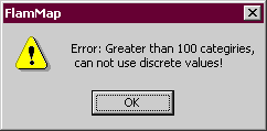 More than 100 unique values warning box