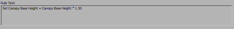 Rule Text for increasing CBH by 30%