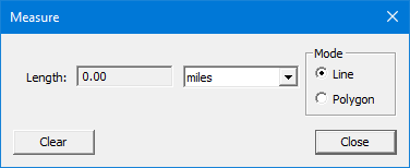 Measure dialog displaying length option.