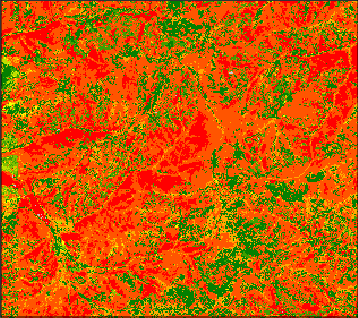 Basic Flammap rate of spread output.