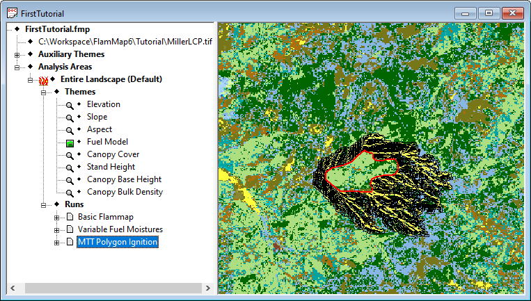 Project window showing completed MTT simulation.