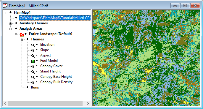 Project window after loading Landscape File
