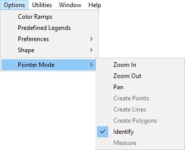 Pointer mode options.