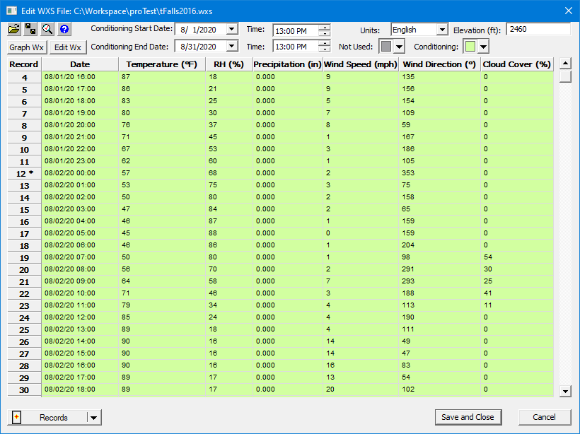 Edit WXS dialog after opening a WXS file.